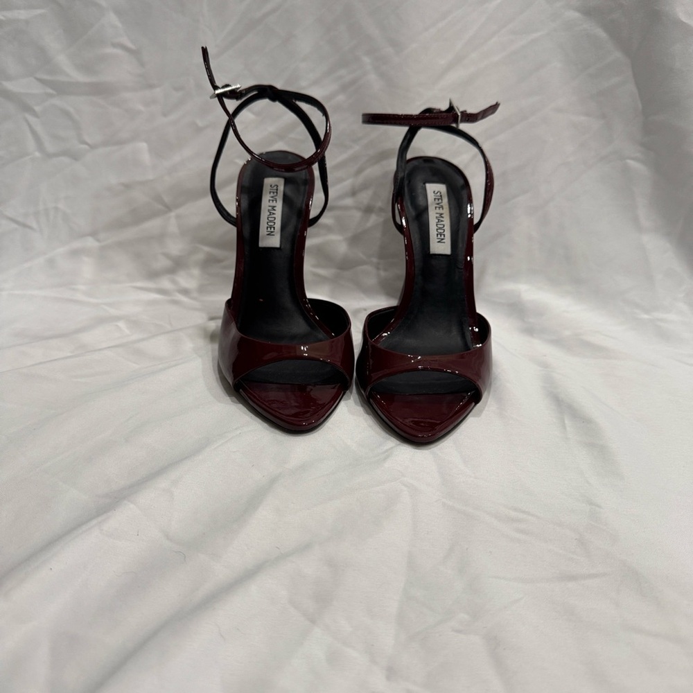Steve Madden Dark Red Strappy Heels
